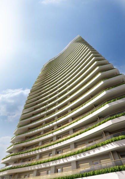 Detalhe Da Fachada Da Torre Residencial Do Lancamento Villa By Versace Home