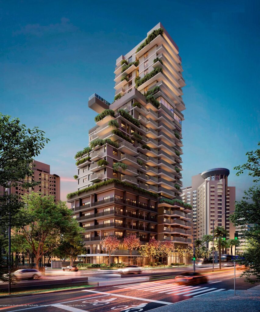 Fachada Do Empreendimento Vogel Moema Com Arquitetura Desconstruída Assinada Pela Tetrys, Lançamento De Alto Padrão Em Moema Sp