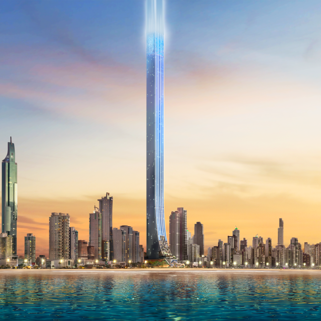 Lista: Os Top 10 Prédios Residenciais Mais Altos De São Paulo 24 Render Da Senna Tower Em Balneário Camboriú, Com Mais De 550 Metros De Altura, Ao Entardecer