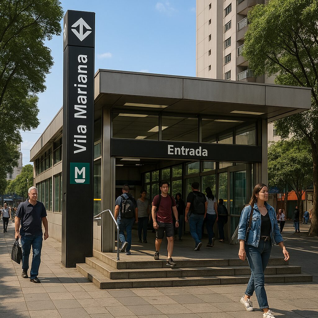Como É Morar Na Vila Mariana? Guia Completo Do Bairro Mais Querido Da Zona Sul 5 Entrada Da Estação Vila Mariana Com Fluxo De Passageiros, Destacando A Arquitetura Moderna E A Sinalização Do Metrô De São Paulo