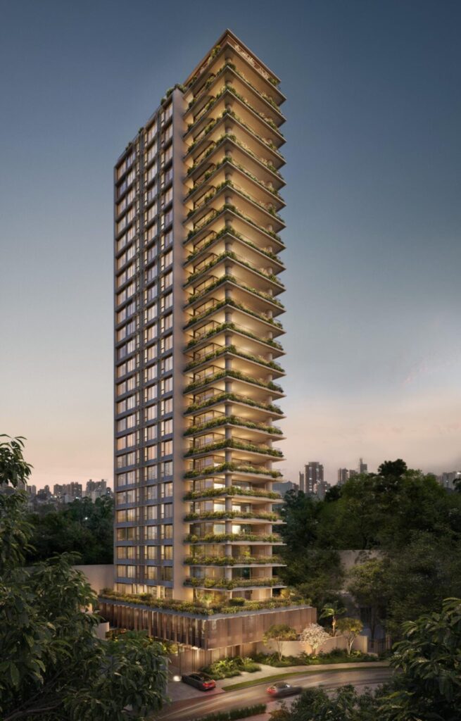 Fachada Escultural Do Lignea Higienópolis Da Alfa Realty Com Vista Definitiva E Arquitetura Autoral Na Rua Bahia, São Paulo