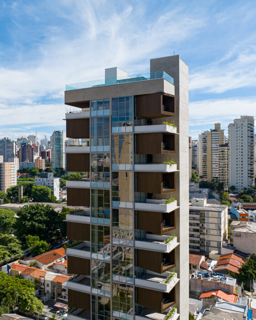 Fachada Do Empreendimento Tumiaru 120 No Ibirapuera Com Arquitetura Contemporânea E Torre Única A 500 Metros Do Parque Ibirapuera